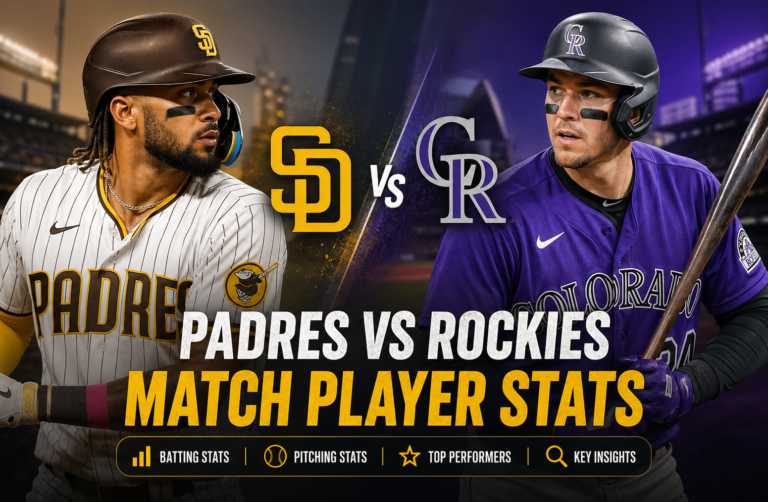 Padres vs Colorado Rockies Match Player Stats