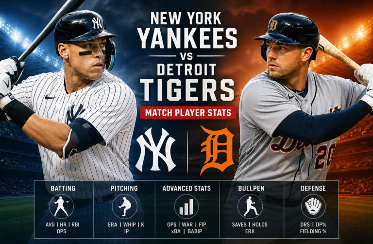 New York Yankees vs Detroit Tigers Match Player Stats
