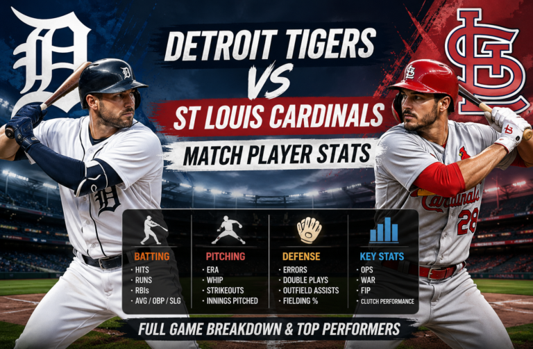 Detroit Tigers vs St Louis Cardinals Match Player Stats
