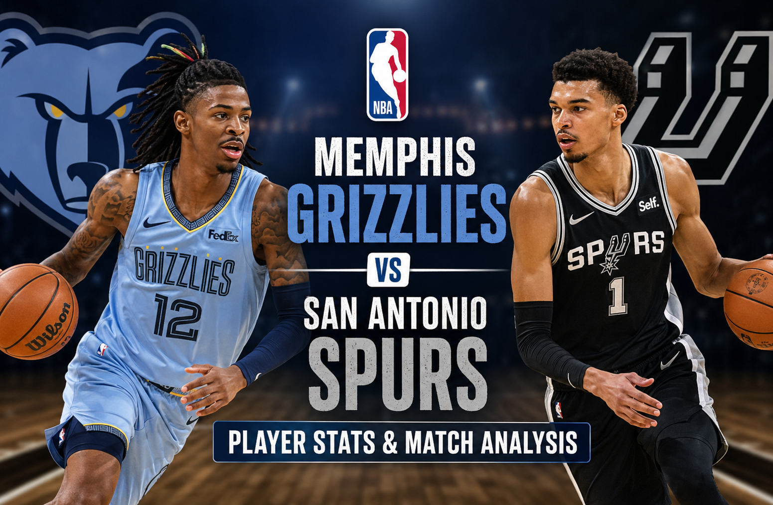Memphis Grizzlies vs San Antonio Spurs Match Player Stats