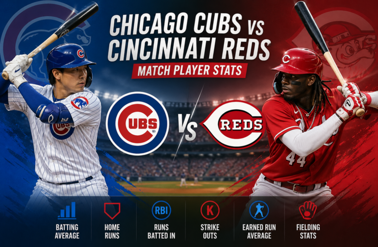 Chicago Cubs vs Cincinnati Reds Match Player Stats