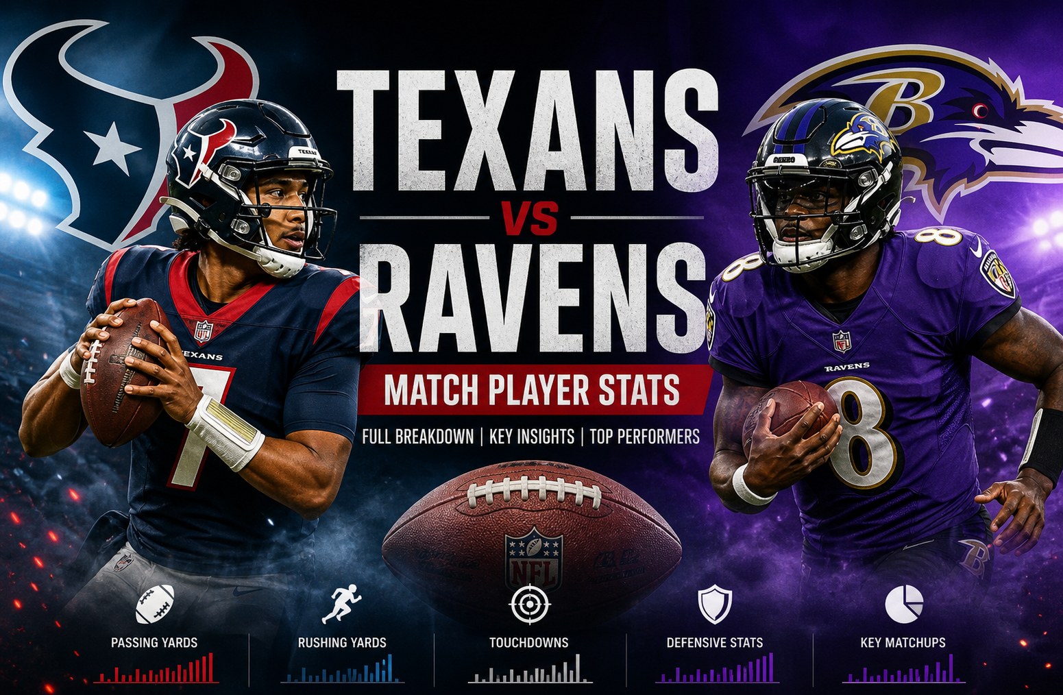 Texans VS Baltimore Ravens Match Player Stats