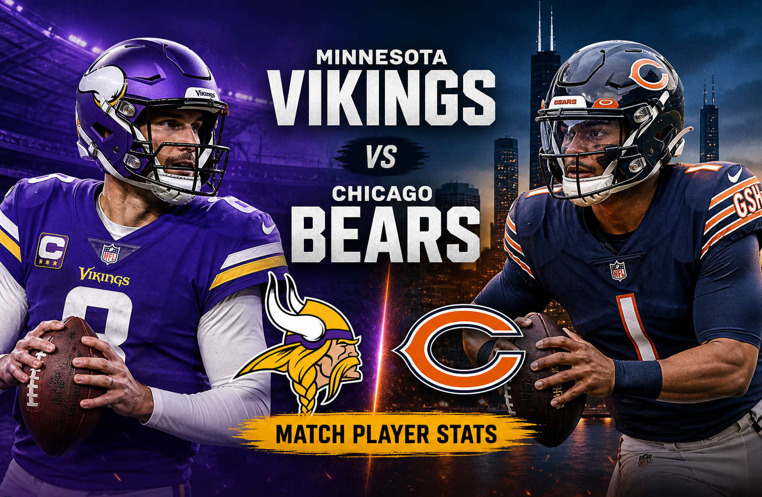 Minnesota Vikings vs Chicago Bears Match Player Stats