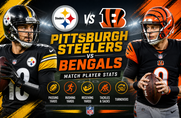 Pittsburgh Steelers vs Bengals Match Player Stats