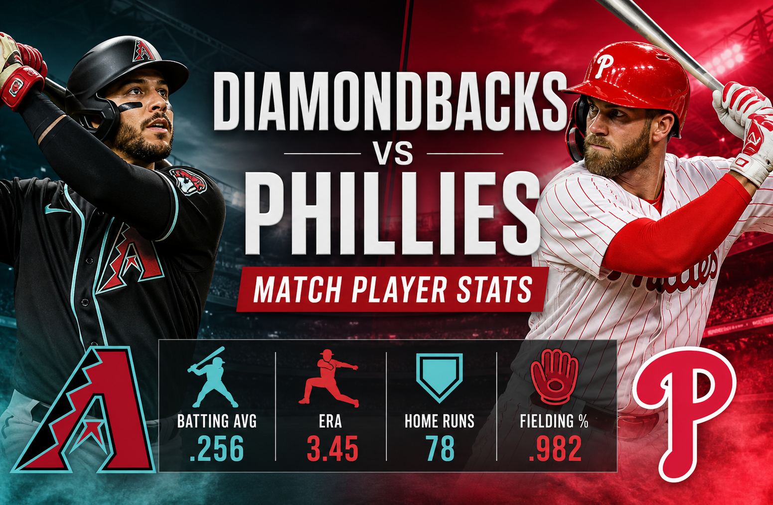 Diamondbacks vs Phillies Match Player Stats