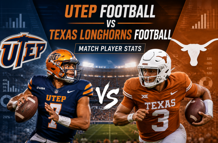 UTEP Football vs Texas Longhorns Football Match Player Stats