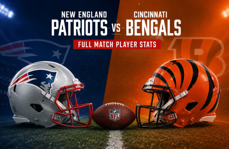 New England Patriots vs Cincinnati Bengals Full Match Player Stats